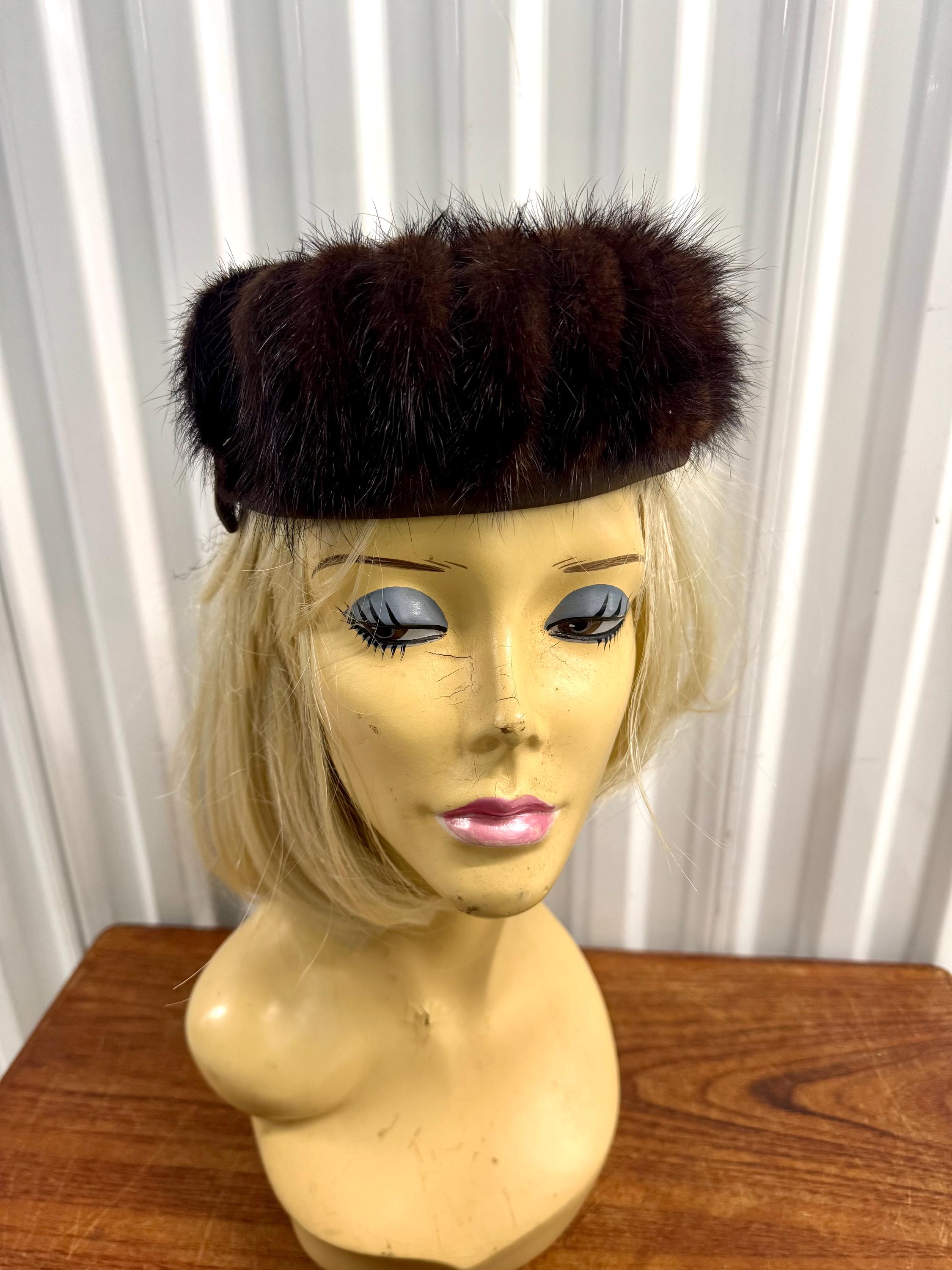 1950s Pillbox Hat With Fur - Etsy