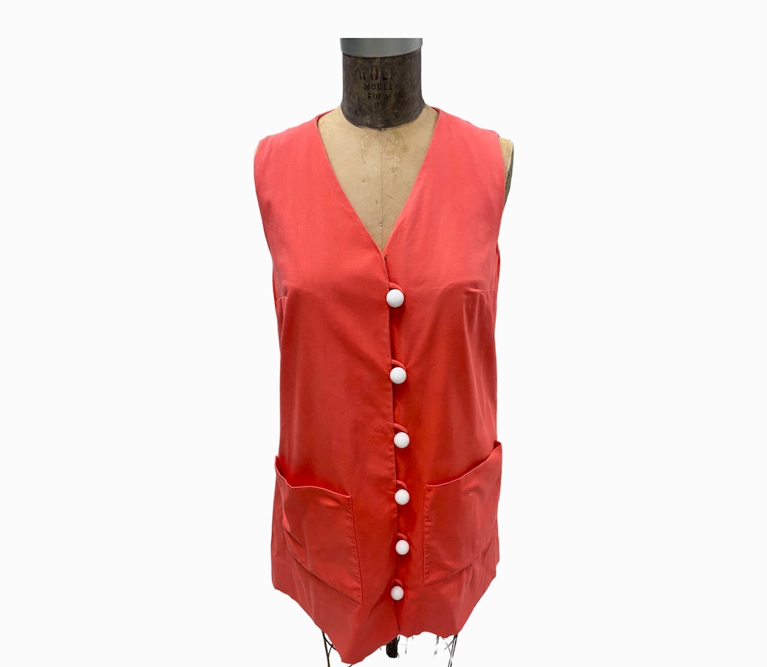 Vintage オレンジ メキシカンチュニック ヴィンテージ 1970 年代 レトロ オレンジ チュニック トップ / ドレス
