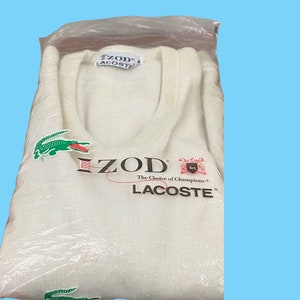 Vintage Izod Lacoste Off White Pullover Grösse Large