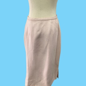 Fantastic Vintage 1960s Pink Check Wool Skirt Size 10 Preppy Style