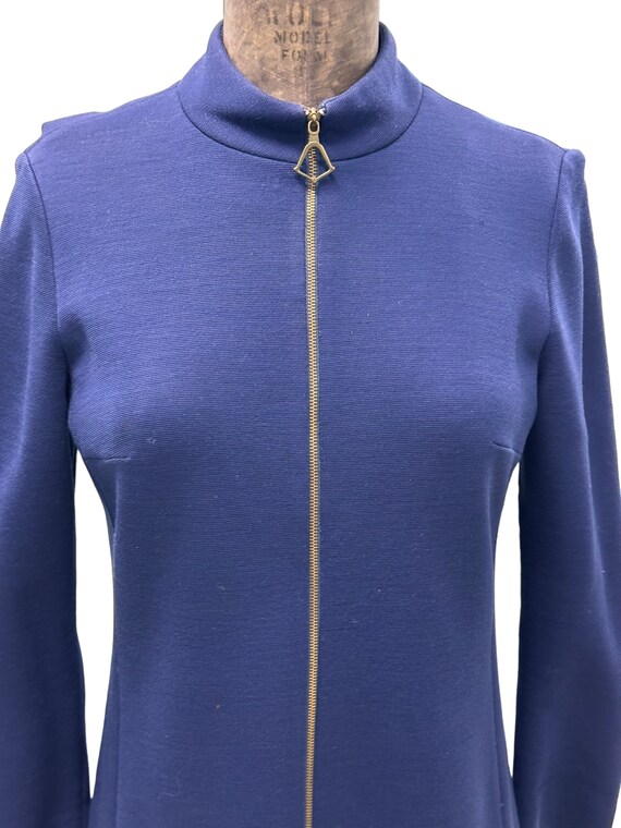 The American Way With Wool Vtg 1960s Blue Wool Mo… - image 2
