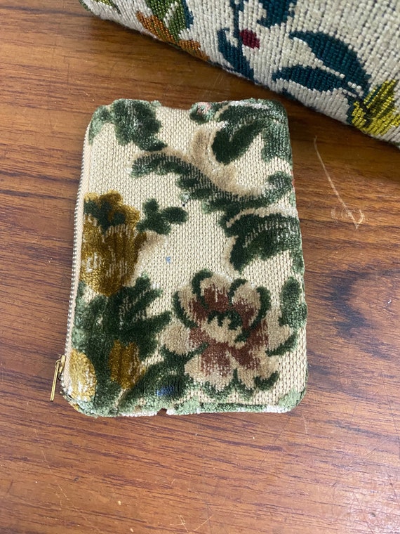 1960s Vintage Kadin Floral Tapestry Handbag & Sma… - image 10