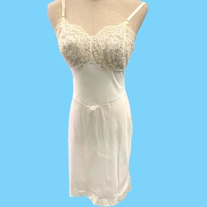 Vintage 1950s Nylon W/ Lace Slip by Fischer Heavenly Lingerie Size 32