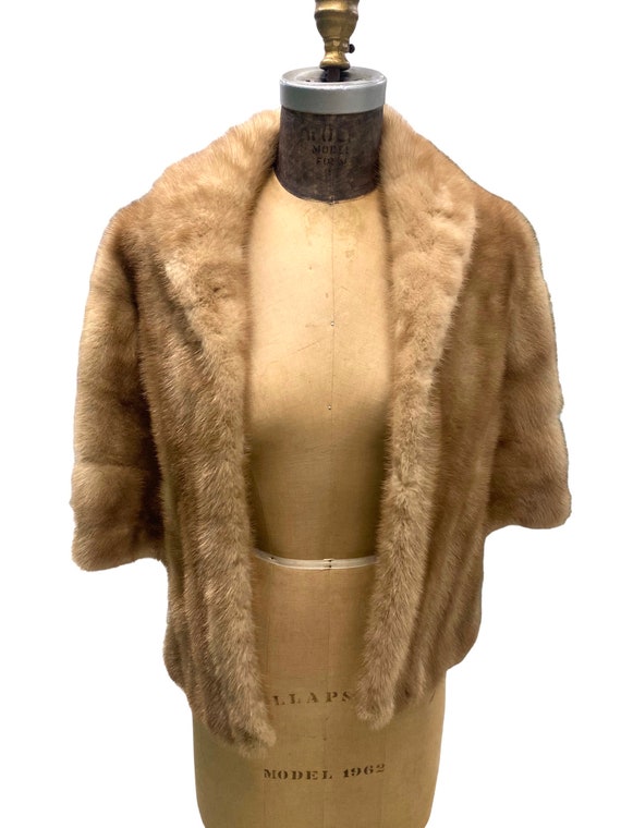 Vintage Emba Pastel Natural Brown Mink Fur Stole