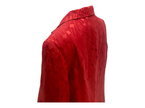 Louis Feraud Red Wool Silk 2 Piece Skirt Suit New… - image 9