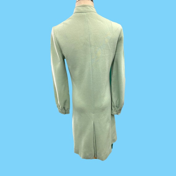 Vintage 1970s Lord Tayor Light Green Dress Semi F… - image 7