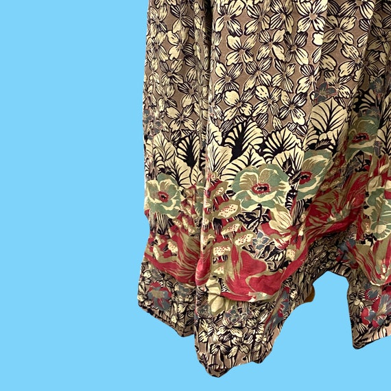 Vintage Cotton Floral Pattern Summer Sun Dress W/… - image 5