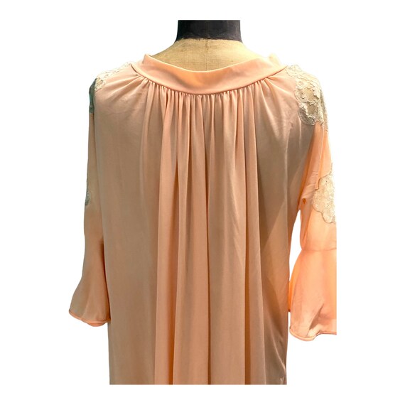 Vintage 1950s Peach Chiffon W/ Lace Nightgown By … - image 7