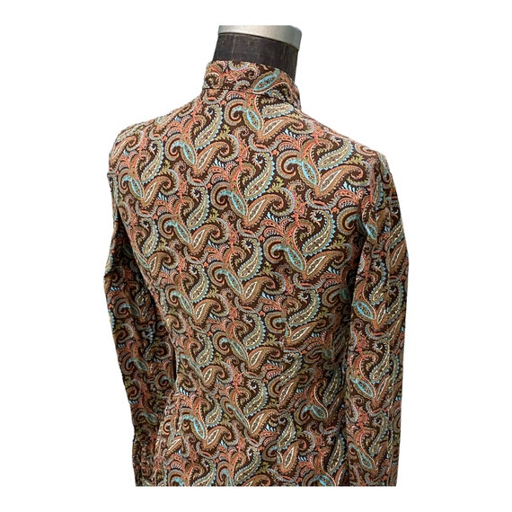 Vintage Peck & Peck Retro Paisley Cotton Blouse S… - image 4