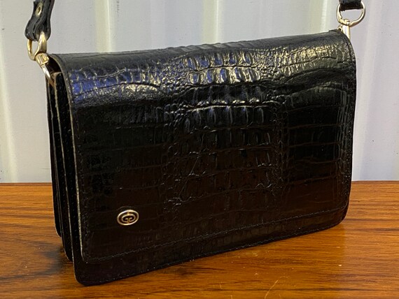 Vintage 1960's Waldes Spain Black Leather Alligator | Etsy