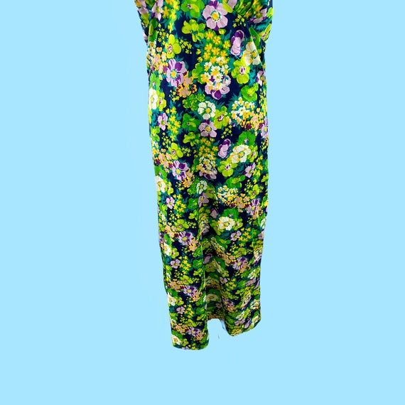 Vintage Maxi Halter Neck Floral Sun Dress Medium - image 3