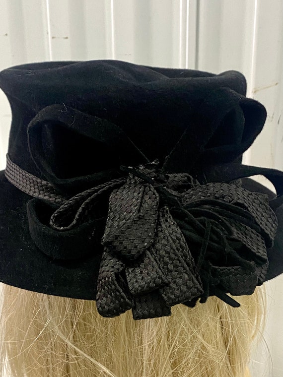 Mon Cheri Luxury Fashion Women s Black Velour Hat… - image 5