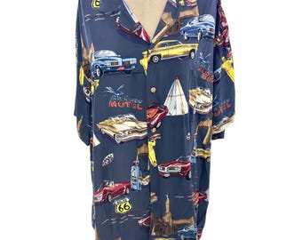 ヴィンテージ パラダイスファウンド メンズ ハワイアンシャツ 1950年代 GMカーズ 2-3 XL