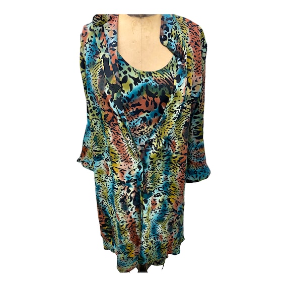 Wild Thyme Colored Animal Print Dress & Coat - Size 6 - Etsy