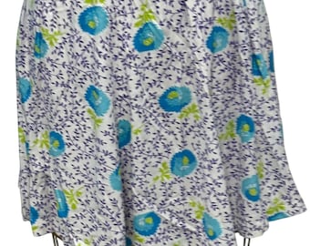 70s Vintage Floral Mini Skirt Small