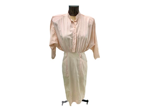 Vintage 1980s Dawn Joy Fashion Pink W/white Dots Dress Med - Etsy Vintage 1980s Dawn Joy Fashion Pink W/white Dots Dress Med - Etsy