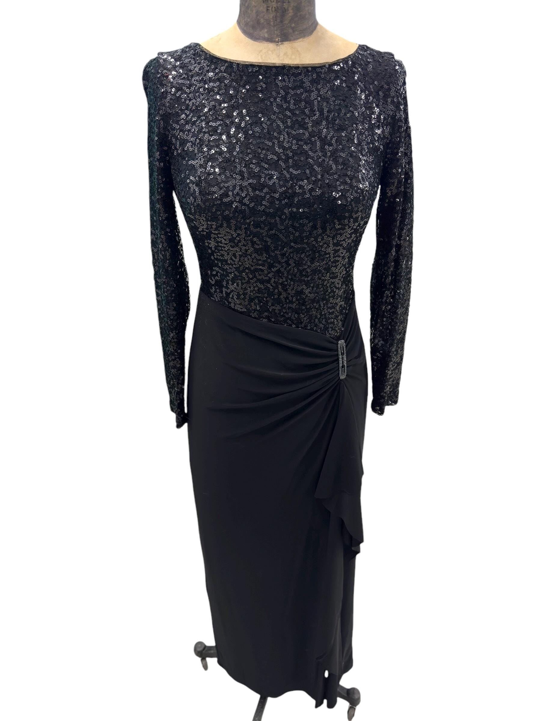 Ralph Lauren BLACK ワンピース sequin lace sleeve Ralph Lauren BLACK ワンピース sequin lace sleeve Lauren