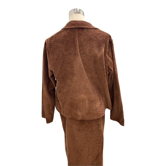Vintage 1970's Brown Corduroy Suit - Skirt Jacket… - image 6