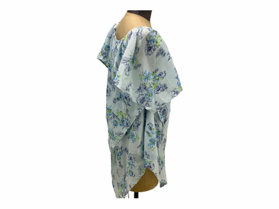 Vintage Blue Floral Layered Beach Swimsuit Cover … - image 6