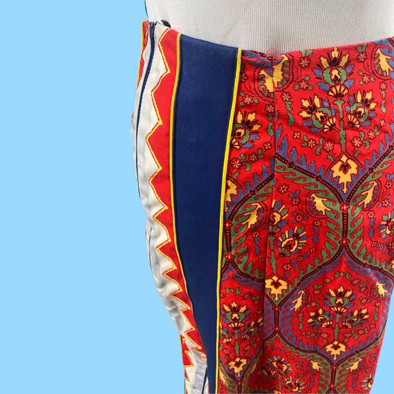 Vintage Anne Klein Maxi Skirt Bright Retro Print … - image 8