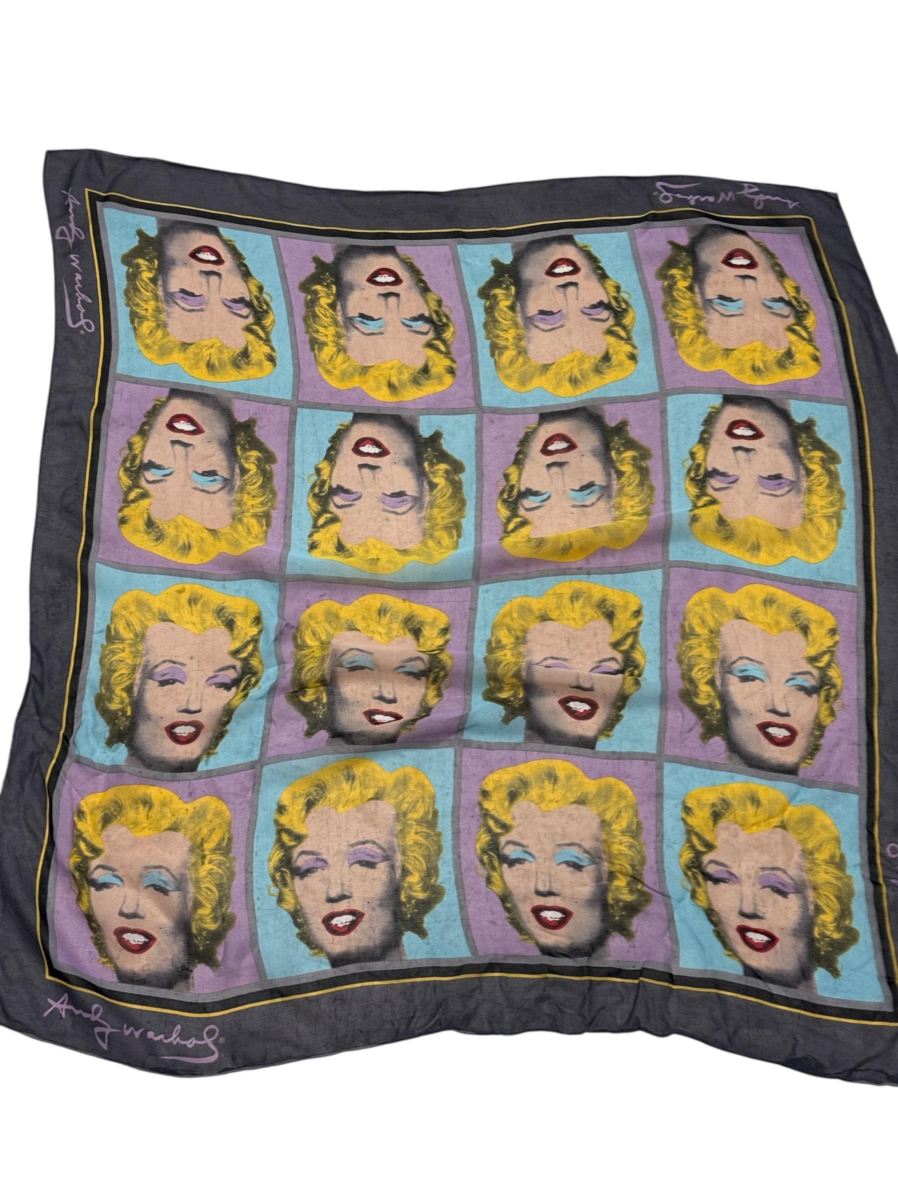 アンディーウォーホル イタリア製 シルクスカーフ アンディー