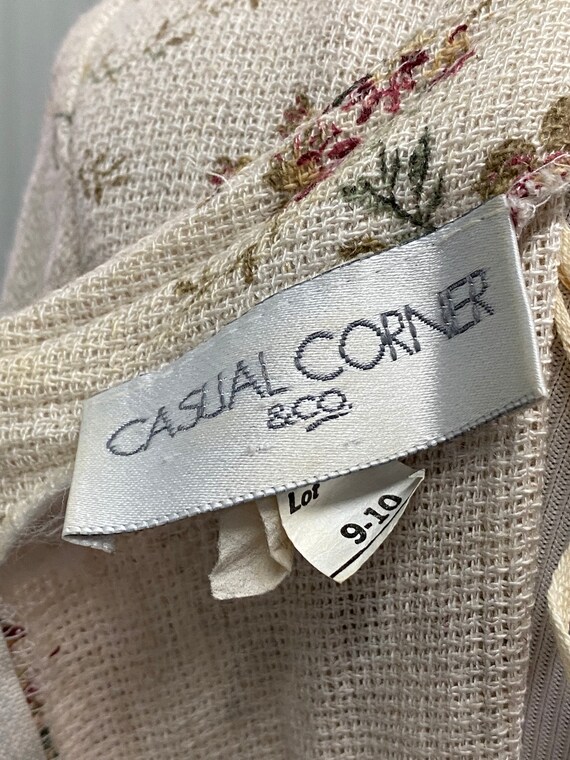 Vintage Casual Corner & Co Maxi Linen Floral Cottagec… Gem