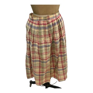 Vintage 1970s JG Hook Cotton Madrass Skirt Made In Indian Size 8