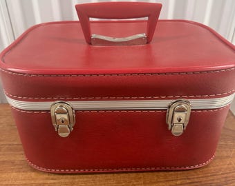 Vintage Blue Train Case - Lady Baltimore - Blue - Makeup Case