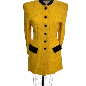 Vintage Escada By Margaretha Ley  Yellow & Black Coat Size 38
