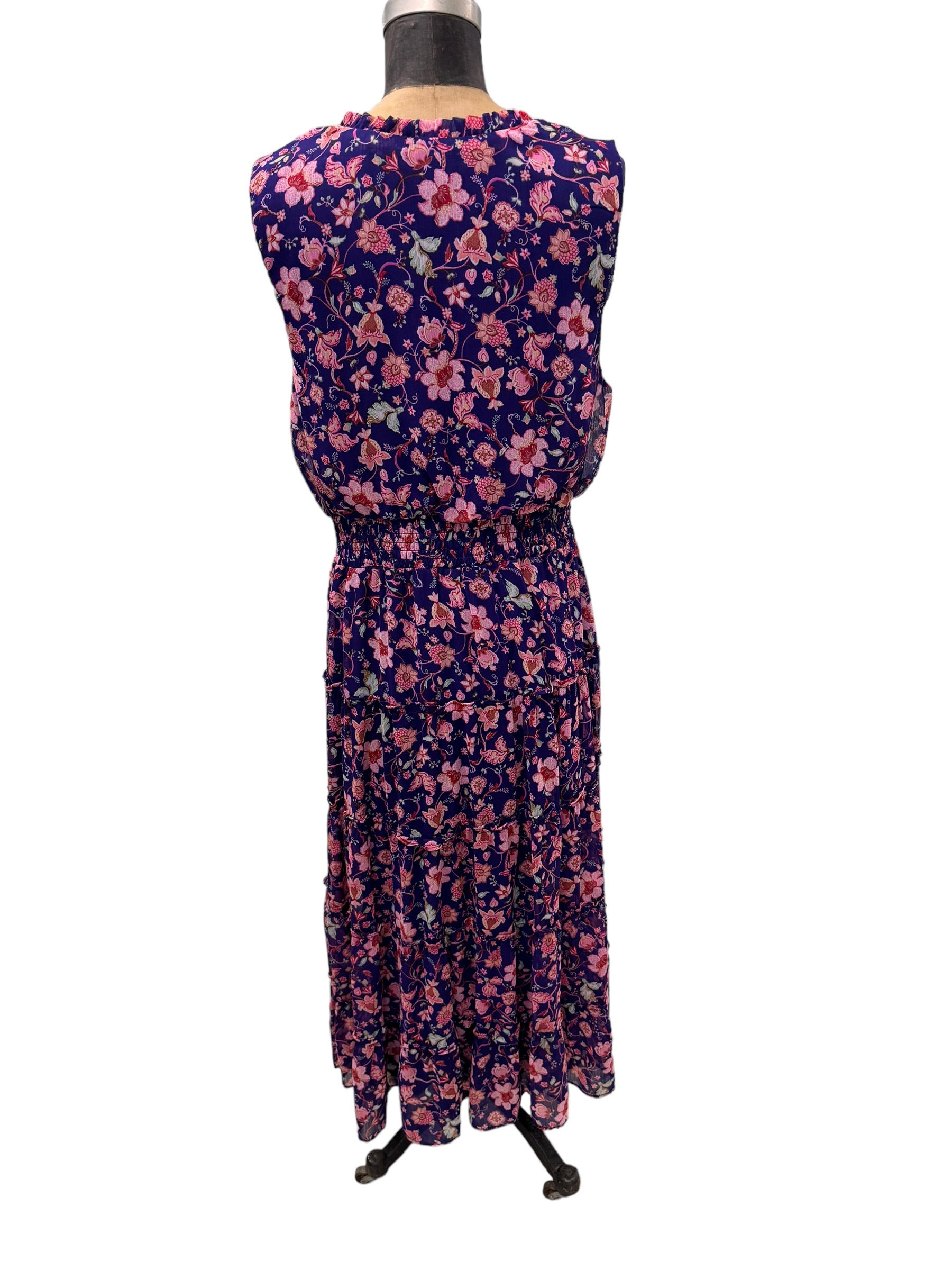 Vintage MSK Womans Maxi Sleeveless Floral Print Dress XL - Etsy