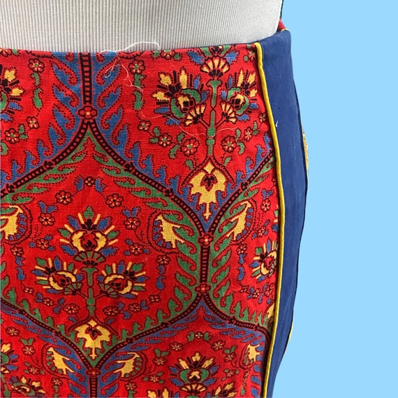 Vintage Anne Klein Maxi Skirt Bright Retro Print … - image 3