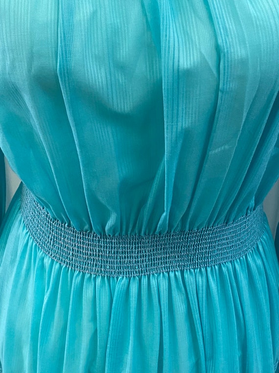 Vintage 1970's Ayres by E. Eysen Boho Chic Aqua B… - image 3