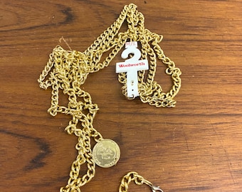 Vintage Gold Tone Faux Coin Belt And/or Necklace - Etsy display picture 2