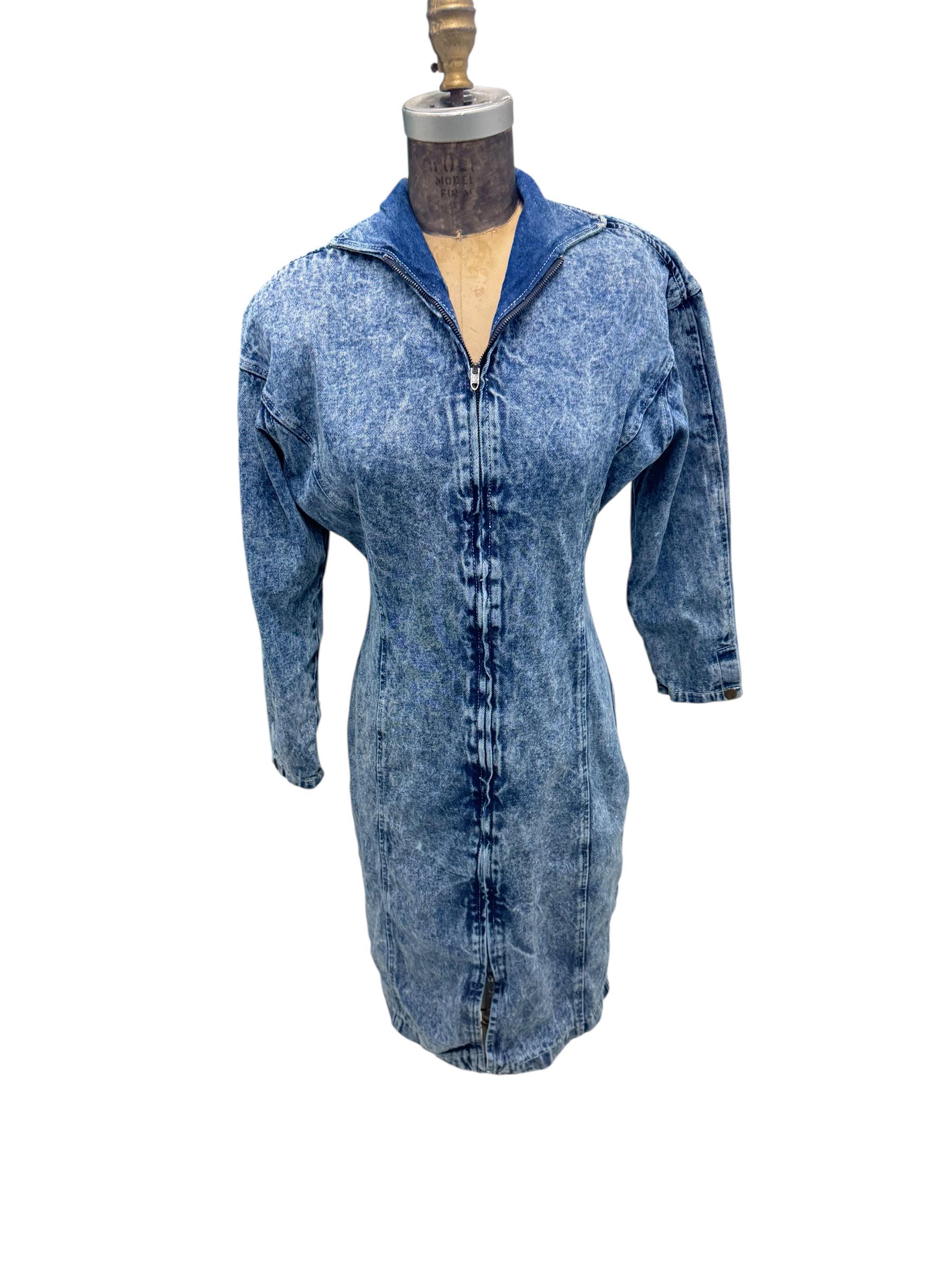 80s Acid Wash Dress - Etsy