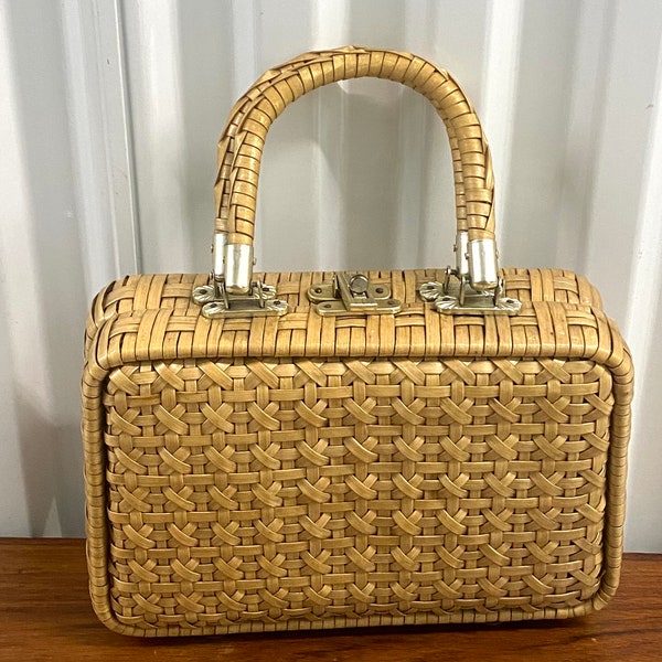 Vintage Marchioness Wicker Handbag Made In Hong Kong For Macys