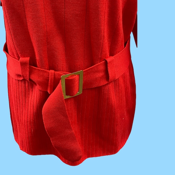 Vintage 1970's Woman's Red Sportif Wool Ski Top L… - image 3
