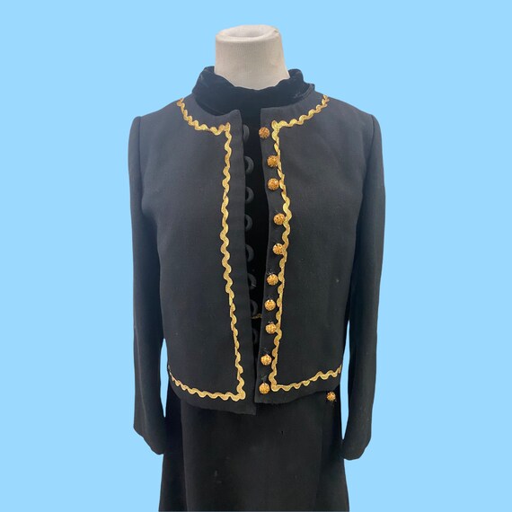 Vintage 1960's Pat Sandler Black Velvet  Bodice D… - image 2