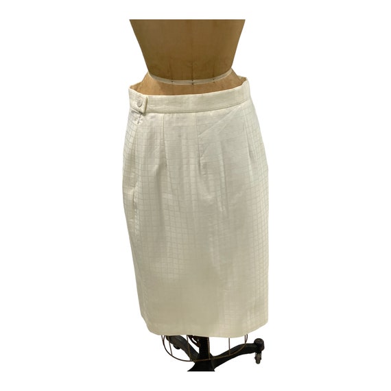 Vintage Givenchy White Cotton Skirt Size 42 US 10… - image 6
