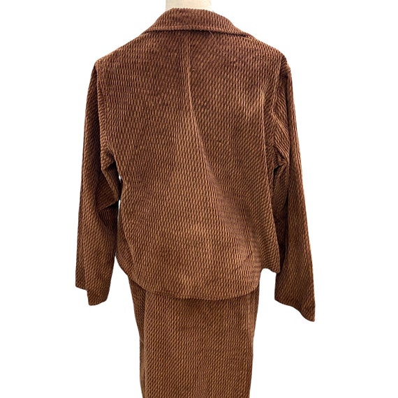 Vintage 1970's Brown Corduroy Suit - Skirt Jacket… - image 7