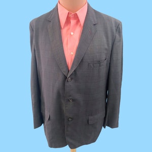 Vintage heren lichtgewicht zomer donkergrijze sportjas - Palm Beach Resort Weave 43R