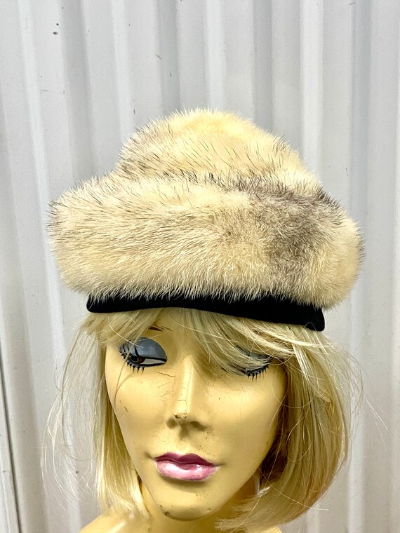 Vintage 1950s White Fur Hat O/S - Etsy display picture 2