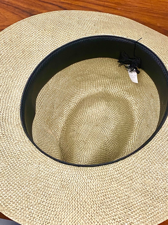 Vintage Men's Straw Hat Made In Italy Marked Size… - image 7