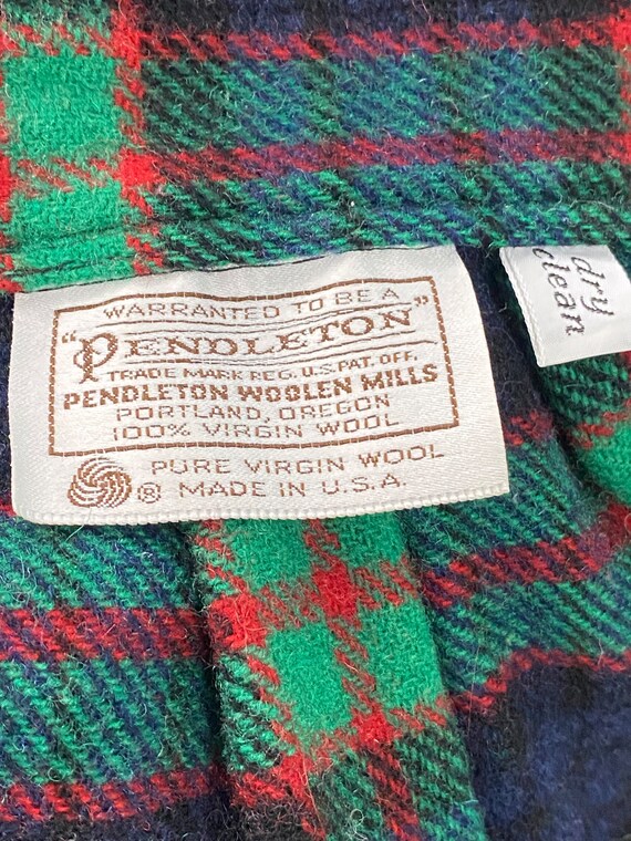 Vintage 1970s Classic Pendleton Plaid Wool Skirt … - image 7