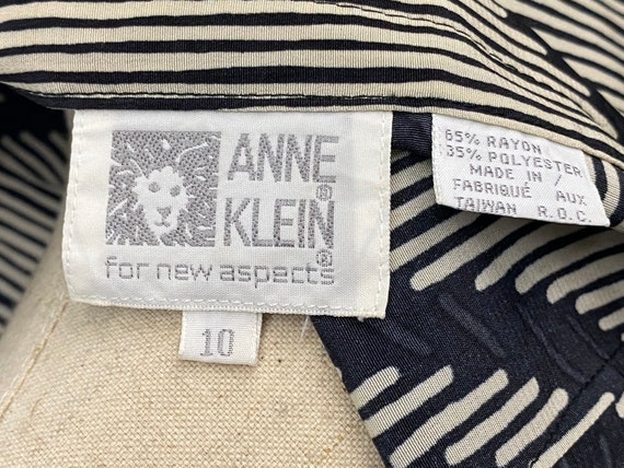 Vintage Anne Klein For New Aspects Grey Black Max… - image 10