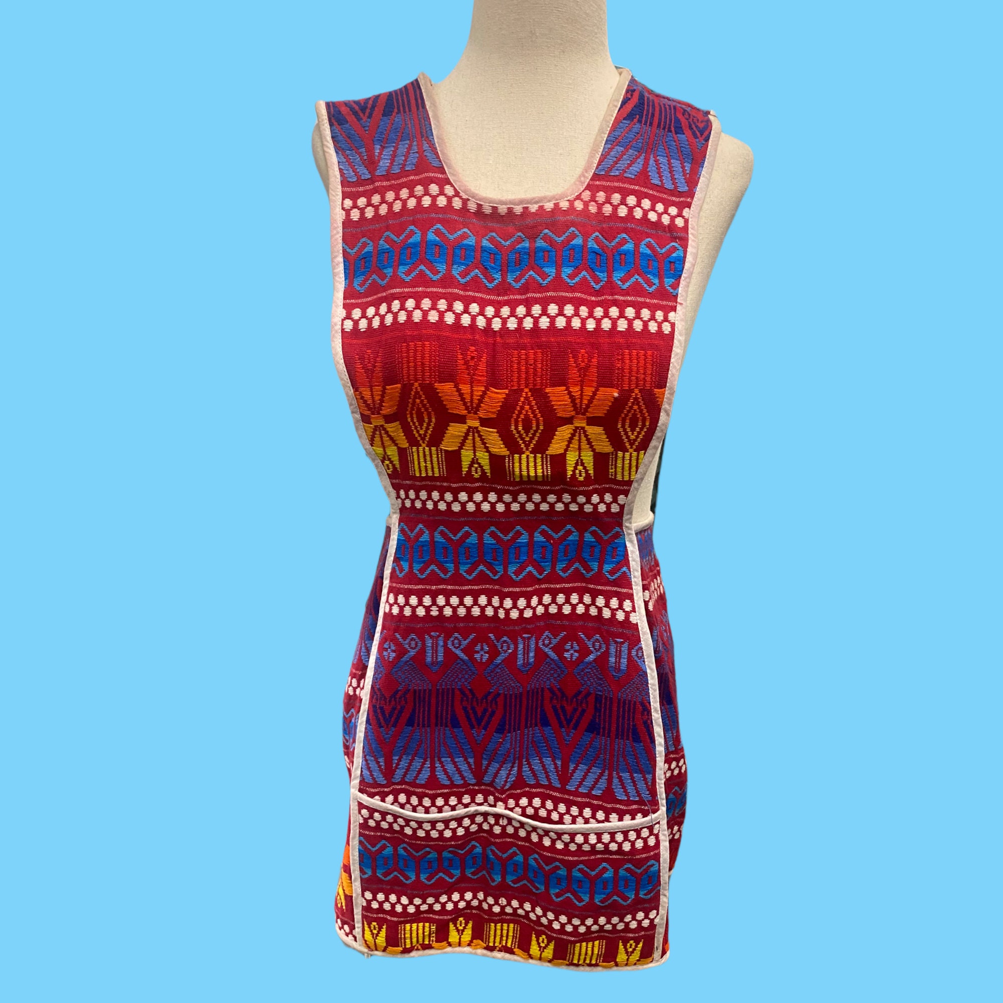 Vintage 1970s Bright Ethnic Hippy Boho Style Wool Apron Vest - Etsy