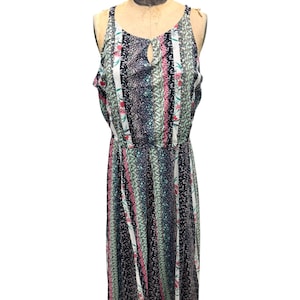 Style & Co Floral Sleeveless Maxi Dress Large