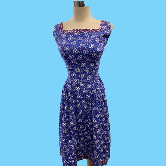 Fantastic Vintage 1950s All Cotton Fit N Flare Su… - image 1