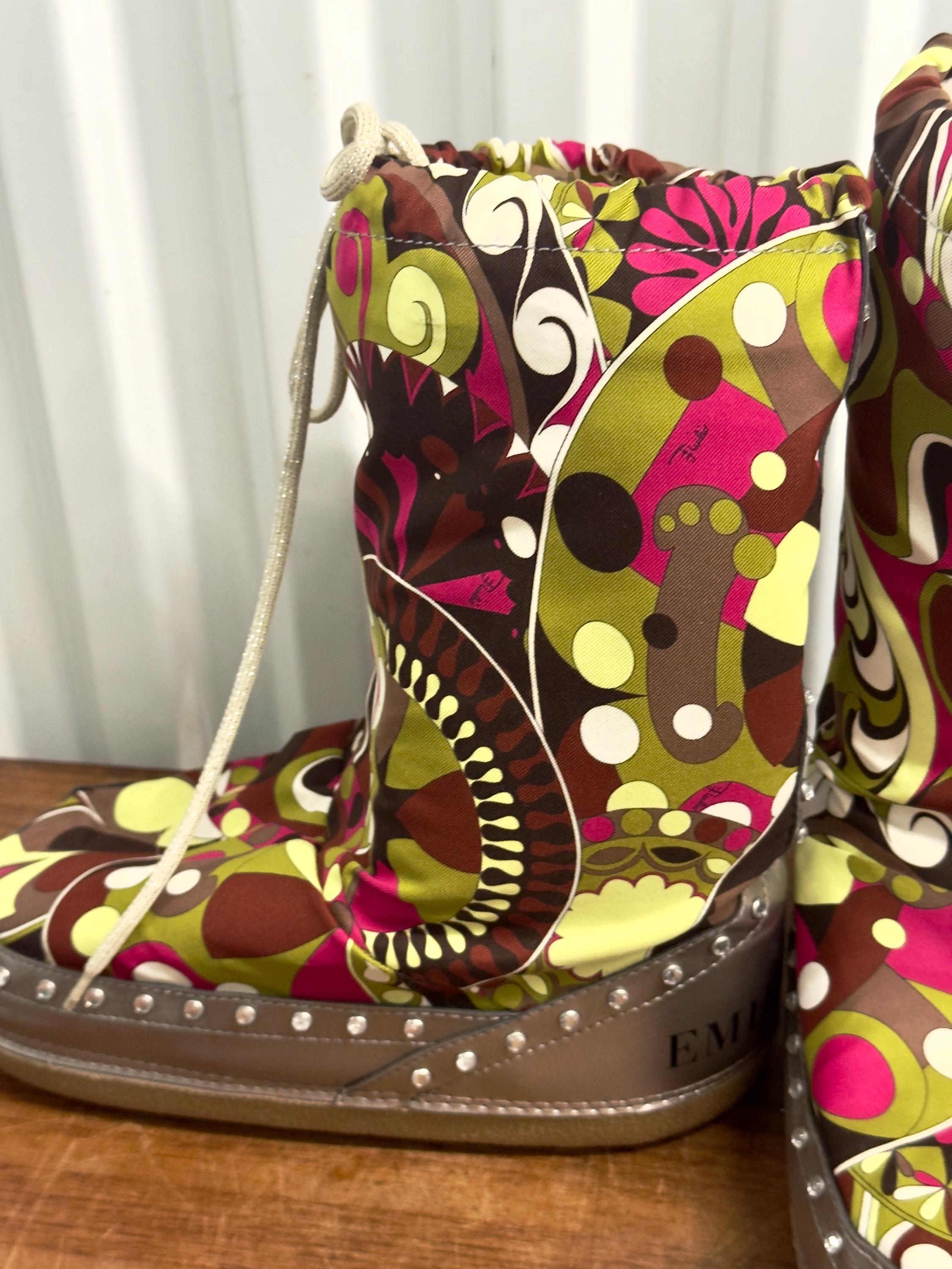 Vintage Emilio Pucci Snow Ski Moon Boots Sz 38-40 - Etsy