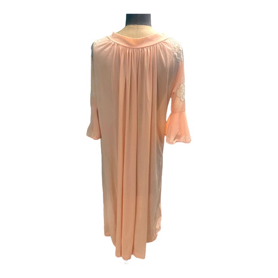 Vintage 1950s Peach Chiffon W/ Lace Nightgown By … - image 8