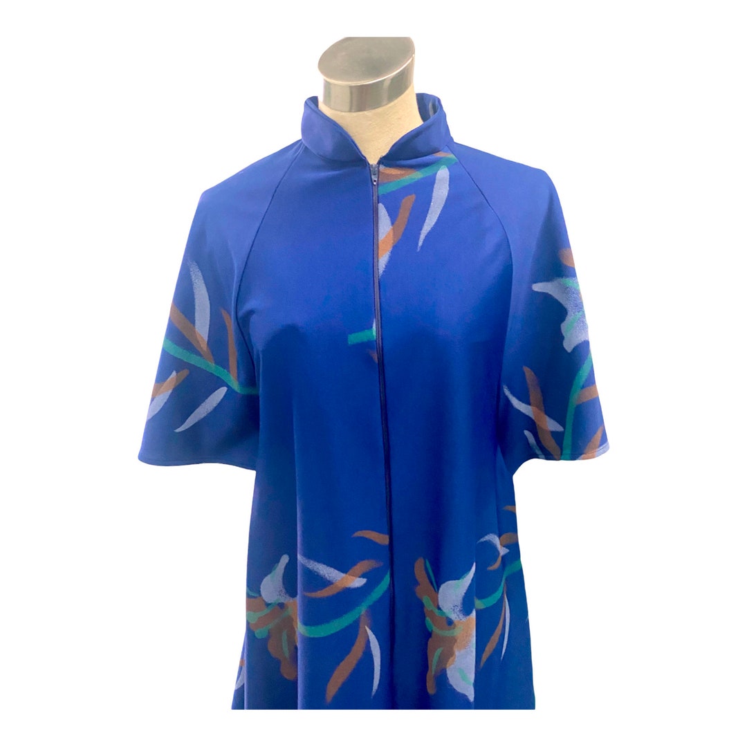 Blue Star Robe Vintage Blue Stardust Maxi Robe House Dress Swimsuit Cover OS - Etsy